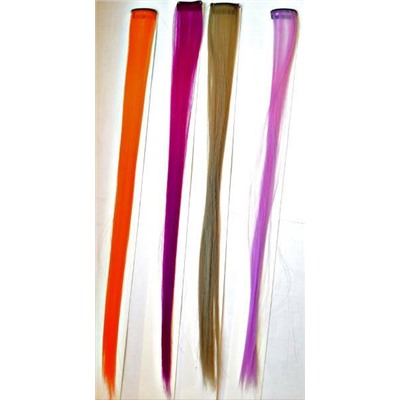 Пряди волос длинные цветные однотонные микс