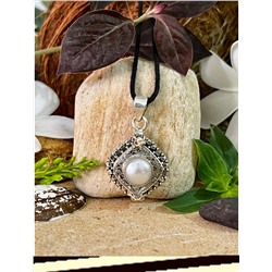 Серебряный кулон с кавачей из Жемчуга, 7.84 г; Silver pendant with Pearl kavacha, 7.84 g