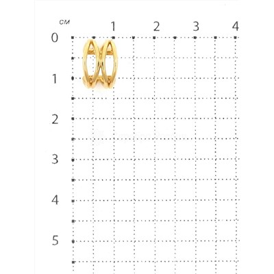 Серьга-каффа из золочёного серебра 925 пробы С-3924лз