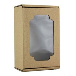 Коробка самосборная 13*8.5*6 см Крафт с окном Цена за 1 коробку 51682
