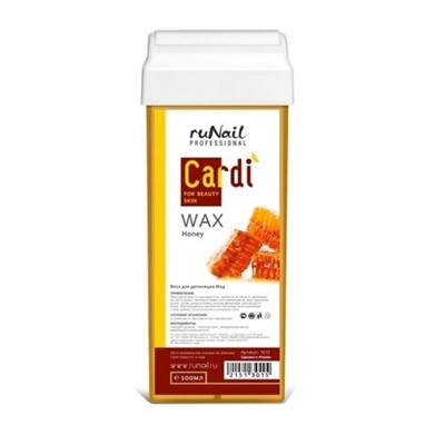 RuNail, Воск для депиляции Cardi (аромат: "Цветочный мёд"), 100 мл