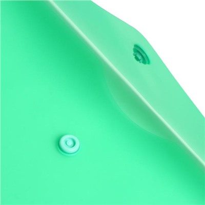 Папка-конверт на кнопке А5, 180 мкм, Calligrata, полупрозрачная, зелёная