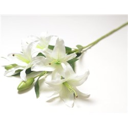 Искусственные цветы, Ветка лилии 4 головы и 2 бутона (1010237)