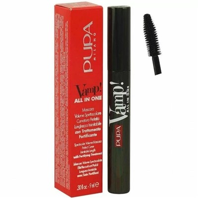 Тушь Pupa Vamp All In One, 9 ml (силиконовая)