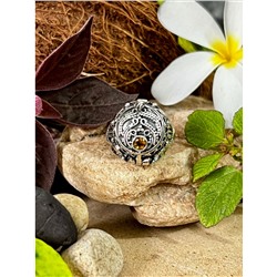 Серебряное кольцо с открывающейся кавачей, 14.65 г, размер - 17; Silver ring with folding kavacha, 14.65 g, Size - 7