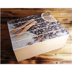 Подарочная коробка деревянная (20*20*11 см) Корица 23065