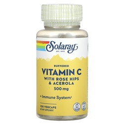 Solaray Buffered Vitamin C, 500 mg, 100 VegCaps