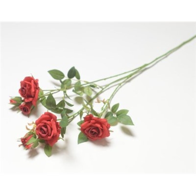 Искусственные цветы, Ветка розы 3 головы и 2 бут. (1010237)