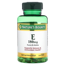 Nature's Bounty Vitamin E, 180 mg, 120 Rapid Release Softgels