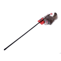 NUNBELL Игрушка-дразнилка для кошек Мышка 46см с колокольчиком арт.10922-3786 Код 268532 АГ