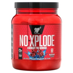 BSN N.O.-Xplode, Legendary Pre-Workout, Blue Raz, 2.45 lb (1.11 kg)