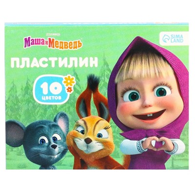 Пластилин 10цв 150г Маша и Медведь