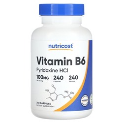 Nutricost Vitamin B6, 100 mg , 240 Capsules