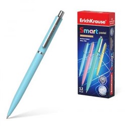 Ручка автоматическая шариковая 0.7мм Smart Pastel синяя 55389 Erich Krause {Китай}