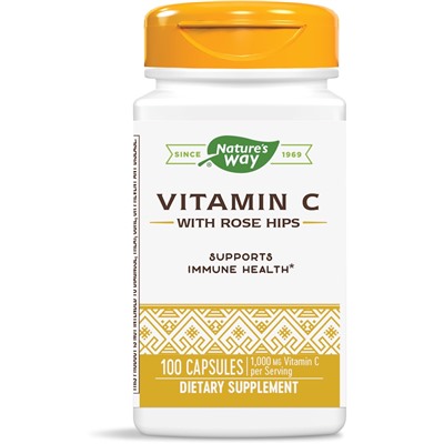Nature's Way Vitamin C with Rose Hips - 1,000 mg Vitamin C Per Serving -- 100 Capsules