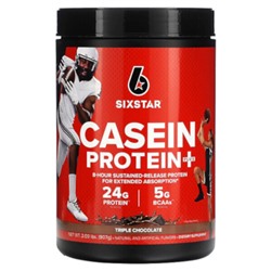 SIXSTAR Casein Protein Plus, Triple Chocolate, 2 lbs (907 g)