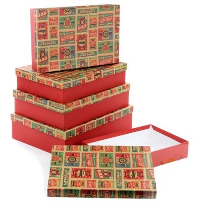 Набор подарочных коробок 5 в 1 прямоугольник 40*28*10 см Движение вперед 559365