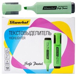 Текстовыделитель 1-5мм "Soft Pastel" мятный 108133-22 (1218354) SILWERHOF {Китай}