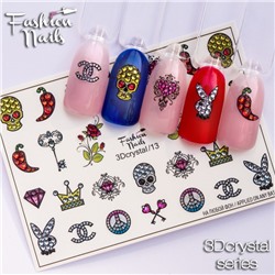 Fashion Nails, Слайдер-дизайн 3Dcrystal/13