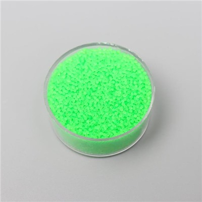 Микробисер стекло неоновый "Ярко-зелёный" набор 10 гр