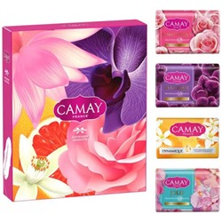 Подарочный набор для женщин Camay (Камей) Коллекция ароматов, туалетное мыло Romantique, Dinamicue, Magic spell, Jolie, 4х85 г