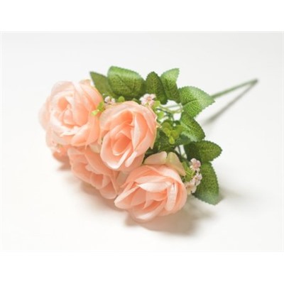 Искусственные цветы, Ветка в букете роза 5 веток (1010237)