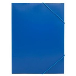 Папка на резинке А4 -PRB04BLUE 0.5мм синяя, корешок 15мм (1496680) BURO {Россия}