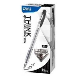 Ручка шариковая Think EQ2-BK черная 0.7мм (1549622) Deli {Китай}