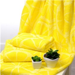 Полотенце махровое Lemon color 70х130см, цв.желтый, 360г/м, хлопок 100%