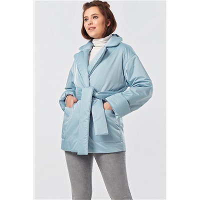 Куртка из плотной курточной ткани с утеплителем голубая