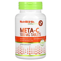 NutriBiotic Immunity, Meta-C, 1,000 mg, 100 Vegan Tablets