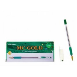 Ручка шариковая MC GOLD зеленая 0.5мм BMC-04 MunHwa {Корея}