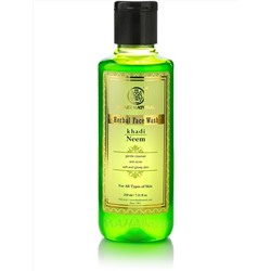 Гель для умывания Ним, 210 мл, производитель Кхади; Neem Herbal Face Wash, 210 ml, Khadi