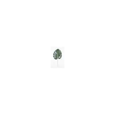Искусственные цветы, Ветка лист монстера малый для венка (1010237) зеленый