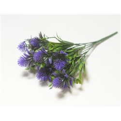 Искусственные цветы, Ветка в букете пластиковая хмель 5 веток (1010237) фиолетовый
