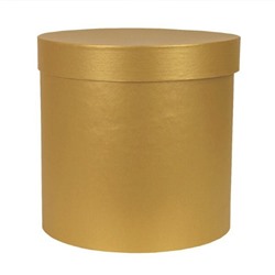 Подарочная коробка цилиндр 25*25 см Золото 530543