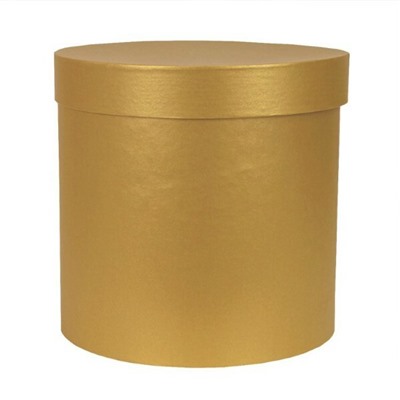 Подарочная коробка цилиндр 25*25 см Золото 530543