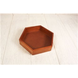 Ящик деревянный шестигранный малый 20.5*18*4 см Дуб 152721