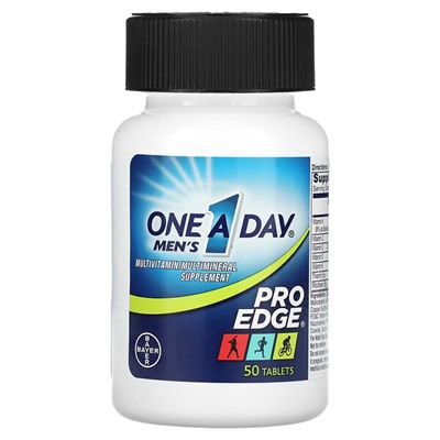 One-A-Day Men's Pro Edge, Complete Multivitamin with More, 50 Tablets