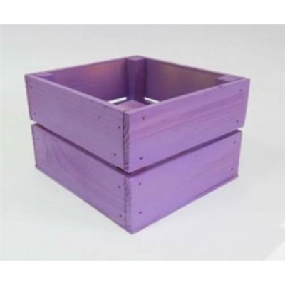 Ящик деревянный реечный № 5 (13*13*8.5 см) Фиолетовый 230456