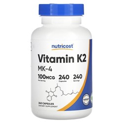 Nutricost Vitamin K-2 MK-4, 100 mcg, 240 Capsules