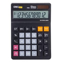 Калькулятор 12 разрядов EM01420 179х126х28,5 мм черный (1464684) Deli {Китай}