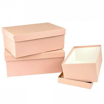 Набор подарочных коробок 3 в 1 прямоугольник 23*16*9.5 см Пудра 530557