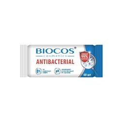 Влажные Салфетки BioCos Антибактериальные 60шт