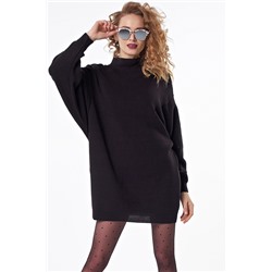 Платье-свитер короткое из шерсти черное