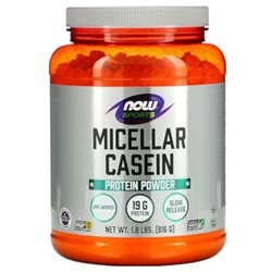 NOW Foods Sports, Micellar Casein Protein Powder, Unflavored, 1.8 lbs (816 g)