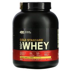 Optimum Nutrition Gold Standard 100% Whey, French Vanilla Creme, 5 lb (2.27 kg)