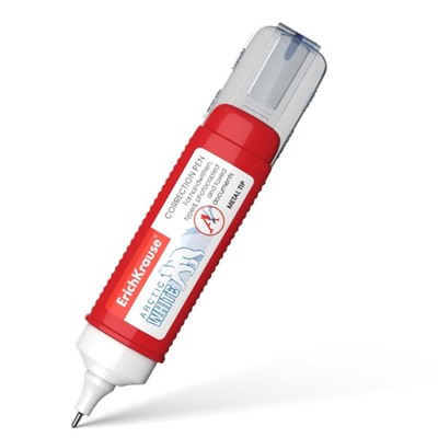 Ручка-корректор 12 мл, ErichKrause Arctic White, супер-белая, с металлическим наконечником