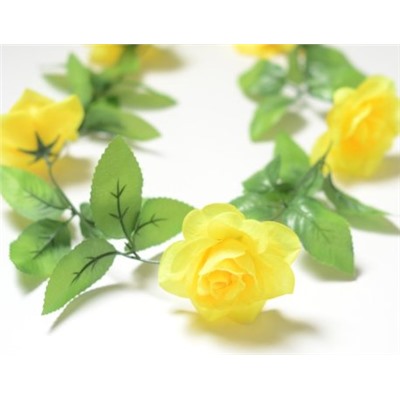Искусственные цветы, Гирлянда лиана с розами 9 голов (1010237)