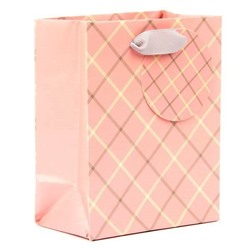 Пакет ламинированный подарочный бумажный 11.1*13.7*6.2 см Розовый кашемир 55776